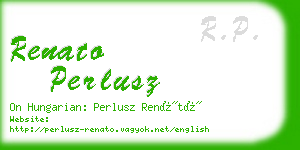 renato perlusz business card